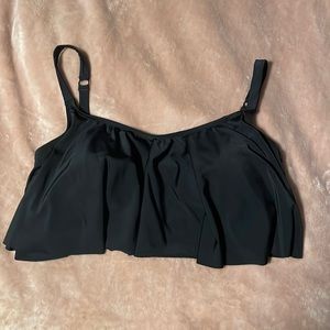 Torrid Black Flounce Ruffle Bikini Top